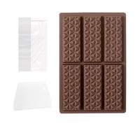 Stampo per cioccolato, in silicone, per cioccolato, forma rettangolare, con motivo a rombi, antiaderente, per cioccolato, 25,5 x 17 cm