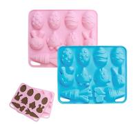 Stampo per Cioccolato Pasquale, Vassoio Riutilizzabile con 10 Cavità, Stampo in Silicone per Cioccolato Uova Coniglio Pasquale, Per Dessert Mousse Cupcake Cacao Biscotto Cucina Quotidiana