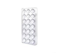 Stampo per cioccolato realizzato in plastica trasparente per la lavorazione di caramelle, con scanalature lisce per forme uniformi e non interno per uno stampaggio rapido (circolare filettato)
