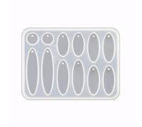 Stampo per ciondoli in argilla multi-forme portachiavi con fori in silicone per amanti della produzione a mano stampi per ciondoli in resina per gioielli