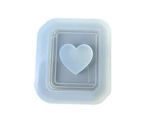 Stampo per ciondoli in resina a forma di cuore elegante e sicuro, in silicone, per gioielli e portachiavi, ciondoli per telefono e accessori per borse