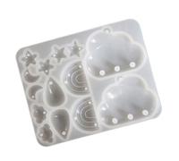 Stampo per ciondoli in silicone in resina epossidica, resistente alle alte temperature, per gioielli, stelle, lune, nuvole, lacrime, artigianato, ciondolo in silicone per uso alimentare
