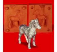 Stampo per colata di stagno Pony puledro, 135g di stagno puro