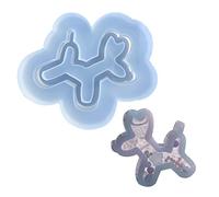 Stampo per colata in resina Stampo in resina Stampo Shaker in silicone di cristallo Hollow Balloon Dog Jewelry Pendant Stampi epossidici