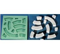 Stampo per colata in silicone per base di torre circolare, elementi per presepe set 7