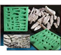 Stampo per colata in silicone per moduli di parete rocciosa, elementi per presepe set 12