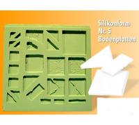 Stampo per colata in silicone per piastre di base, elementi per presepe set 5