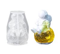 Stampo Per Colla Fai-da-te Astronauta Lampada Lampadina Decor Resina Fusione Silicone Decorazioni Artigianali Per Ufficio Stampi
