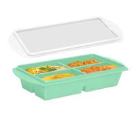 Stampo per congelatore per zuppe, 2 pezzi, con coperchio a prova di perdite, in silicone, per la preparazione degli alimenti, per salse, brodi, avanzi e meal prep, per casa, cucina, ufficio e forno a