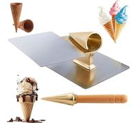 Stampo per coni a nido d'ape, in rame, per gelato, strumento di cottura fai da te per cuocere e modellare coni gelato