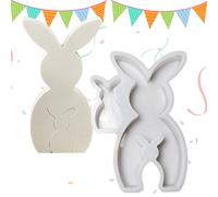 Stampo per Coniglietti Pasquali - Stampo Per Decorazione In Cemento E Gesso, In Silicone Resina,per Decorazioni di Tavola Casa e Festività per Matrimoni e