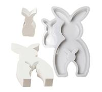 Stampo per coniglietto in silicone - Stampo in silicone per coniglietto pasquale per torte e dessert, stampo a forma di coniglietto | stampo in resina di gesso coniglietto in piedi, stampo in silicone