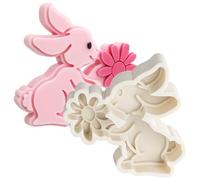 Stampo per coniglio pasquale, stampo in silicone per coniglio - Stampo per caramelle al cioccolato con bunny alimentare,Decorazione per tavola di Pasqua felice fatta a mano, forniture per la
