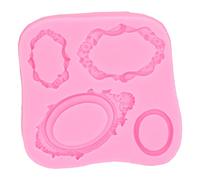 Stampo per cornice Stampo per decorazione torta fondente in silicone 4 tipi Design grazioso per dolci Cottura Zucchero Lavorazione Decorazioni per matrimoni Materiale per uso