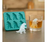 Stampo per cubetti di ghiaccio 3D Monster Movies con imbuto, forme divertenti in silicone per cocktail, bourbon, whisky, brandy e regali per uomini, vassoio per ghiaccio nero carino (verde)