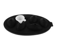 Stampo per Cubetti di Ghiaccio 6 Cavità in Silicone Nero Rugby | Forma Riutilizzabile, Superficie Liscia Interna e Fondo, per Cocktail Estivi, Cioccolato e Feste