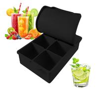 Stampo per cubetti di ghiaccio | 6 scomparti in silicone con coperchio | Strumento leggero per cubetti di ghiaccio per whisky e cocktail