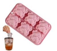 Stampo per cubetti di ghiaccio a forma di cane in silicone, multiuso, antiaderente, a forma di cane, per cuocere e congelare, per cola, succhi di frutta, bevande, cioccolato, snack