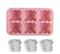 Stampo per cubetti di ghiaccio a forma di cane in silicone, simpatico e divertente, riutilizzabile, per congelare, per succhi di frutta, cocktail, bevande, gelatine, cioccolato, snack e caramelle