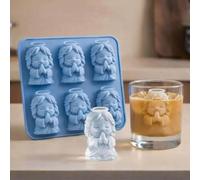Stampo per cubetti di ghiaccio a forma di Gesù in silicone 3D a forma di Gesù, regalo per whisky, birra e cocktail, regalo perfetto per feste e amici, blu (1 pezzo)