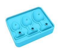 Stampo per cubetti di ghiaccio a forma di plug anale in silicone, con coperchio, per torte fai da te, cioccolatini, caramelle, cubetti di ghiaccio, per scherzi, fai da te, per feste (blu)