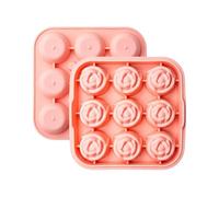Stampo per cubetti di ghiaccio a forma di rosa, 9 scomparti per vino freddo | Stampo per cubetti di ghiaccio per intenditori, padroni di casa, ufficio, feste, appartamento, camper, bar, club, vino, succo