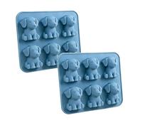 Stampo per cubetti di ghiaccio a forma di scimmia in silicone 3D a forma di scimmia, idea regalo per whisky, birra e cocktail, regalo perfetto per feste e amici, blu (cane, 2 pezzi)
