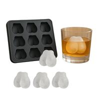Stampo per cubetti di ghiaccio a forma di sedere, stampo per cubetti di ghiaccio scherzoso a forma di sedere 3D fai da te, stampo per cubetti di ghiaccio riutilizzabile in silicone (Black)