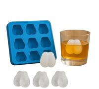 Stampo per cubetti di ghiaccio a forma di sedere, stampo per cubetti di ghiaccio scherzoso a forma di sedere 3D fai da te, stampo per cubetti di ghiaccio riutilizzabile in silicone (Blue)