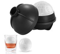 Stampo per cubetti di ghiaccio a forma di stella della morte, 7 cm, rotondo, in silicone, per cocktail Whiskey Bourbon