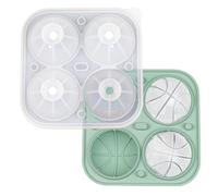 Stampo per cubetti di ghiaccio, a fusione lenta, a prova di perdite, riutilizzabile, in silicone, per basket, rugby, tennis, calcio, cioccolato, caramelle, shot, mini torte, cupcake