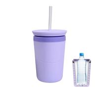 Stampo per cubetti di ghiaccio cilindrico con coperchio e cannuccia a pressione portatile | Stampo per secchiello di ghiaccio per congelatore, per whisky, cocktail, bourbon, bevande, feste, casa