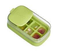 Stampo per cubetti di ghiaccio con 8 scomparti, vassoio per congelatore con coperchio, impilabile, riutilizzabile, in silicone, per campeggio, picnic, feste di famiglia