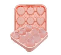 Stampo per cubetti di ghiaccio con coperchio, 9 scomparti, in silicone, portatile, per whisky, feste, vita quotidiana, piscina, picnic, campeggio, bevande, succhi, limonata, whisky, cocktail, acqua