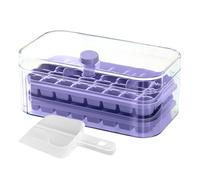 Stampo per cubetti di ghiaccio con coperchio, a 2 strati, con 64 griglie, per una facile rimozione, stampo per congelatore con una grande capacità, per whisky, cocktail, caffè, vino, bar, feste, casa