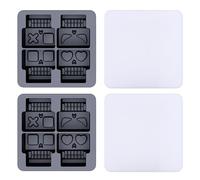 Stampo per cubetti di ghiaccio con coperchio a forma di teschio 3D, in silicone, riutilizzabile, da 5,1 cm, per feste di Halloween, casa, bar, whisky, cocktail, bevande, budini