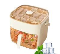Stampo per cubetti di ghiaccio, con coperchio, per congelatore, per cocktail, whisky e feste, con facile rimozione del ferro
