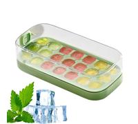 Stampo per cubetti di ghiaccio con coperchio, riutilizzabile, grande capacità, flessibile, pratica conservazione per frigorifero, bevande, acqua