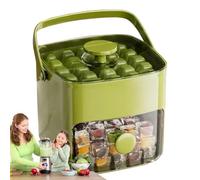 Stampo per cubetti di ghiaccio, contenitore a rilascio a pressione con robusto coperchio a prova di perdite, a griglia in silicone flessibile, ideale per cucina, picnic, campeggio, vita