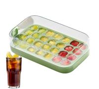 Stampo per cubetti di ghiaccio - Contenitore per cubetti di ghiaccio con coperchio per congelatore | Utensili da cucina riutilizzabili in silicone per bevande e feste