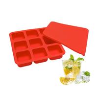 Stampo Per Cubetti Di Ghiaccio | Contenitore Riutilizzabile con 9 Cavità e Coperchio | Contenitore Ghiaccio | Per Bar Feste Campeggio Cocktail Caffè Cibo Cioccolato
