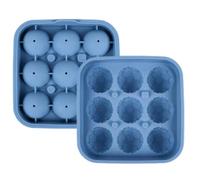 Stampo per cubetti di ghiaccio da calcio, riutilizzabile, 9 cavità, a forma | Vassoio per cubetti di ghiaccio flessibile per cucina, casa, festa, estate, giorno di partita, riunione familiare