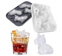 Stampo per cubetti di ghiaccio, grande stampo 3D a forma di cane Corgi, vassoi per cubetti di ghiaccio per vino, whisky, cocktail bourbon