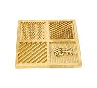 Stampo per Cubetti di Ghiaccio in Ottone con 4 Motivi, Vassoio per Stampa Ghiaccio, per Bevande Eleganti, Realizzato in Ottone, Prevenzione della Ruggine, con Squisita Custodia