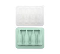 Stampo per cubetti di ghiaccio in silicone, a forma di bottiglia con coperchio, facile da rimuovere, 4 scomparti, per feste, bar, whisky, cocktail, succhi di caffè