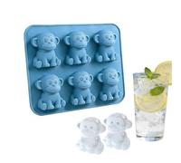 Stampo per cubetti di ghiaccio in silicone con 6 scomparti, a forma di