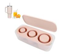 Stampo per cubetti di ghiaccio in silicone con coperchio, grande stampo in silicone flessibile senza BPA, 28,4 x 11,4 x 8,3 cm, ideale come contenitore per cubetti di ghiaccio XXL in verde, rosa e