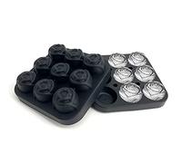 Stampo per cubetti di ghiaccio in silicone, con rosa, 9 pezzi, con coperchio, contenitore rotondo per cubetti di ghiaccio, per cocktail whisky