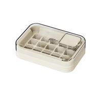 Stampo per cubetti di ghiaccio in silicone di grande capacità riutilizzabile vassoio per congelatore con coperchio 15 Facile rimozione Lavabile in lavastoviglie Stampo per congelatore in silicone