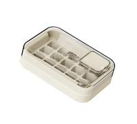 Stampo per cubetti di ghiaccio in silicone, grande capacità, riutilizzabile, con coperchio, 15 pezzi, facile rimozione, lavabile in lavastoviglie, grandi vassoi per cubetti di ghiaccio con coperchio